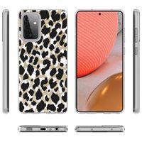 iMoshion Design hoesje Samsung Galaxy A72 - Luipaard / Zwart