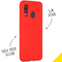 Accezz Liquid Silicone Backcover Samsung Galaxy A40 - Rood