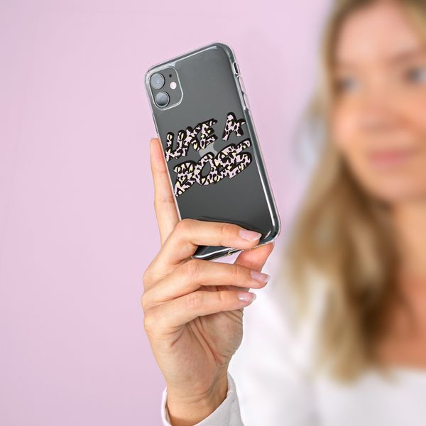 iMoshion Design hoesje iPhone 11 - Like A Boss - Paars / Zwart