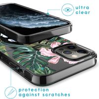 iMoshion Design hoesje iPhone 12 (Pro) - Jungle - Groen / Roze