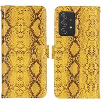 Slangenprint Bookcase Samsung Galaxy A52(s) (5G/4G) - Geel