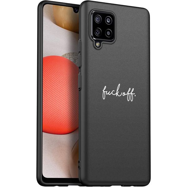 iMoshion Design hoesje Samsung Galaxy A42 - Fuck Off - Zwart