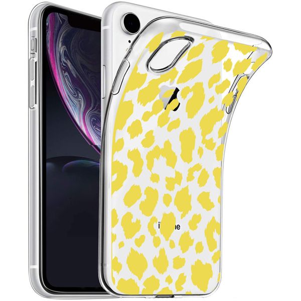 iMoshion Design hoesje iPhone Xr - Luipaard - Geel