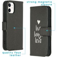 iMoshion Design Softcase Bookcase iPhone 12 Mini - Live Laugh Love