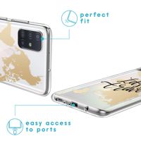 iMoshion Design hoesje Samsung Galaxy A51 - Let's Go Travel / Zwart