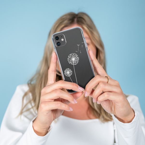 iMoshion Design hoesje iPhone Xr - Paardenbloem - Wit