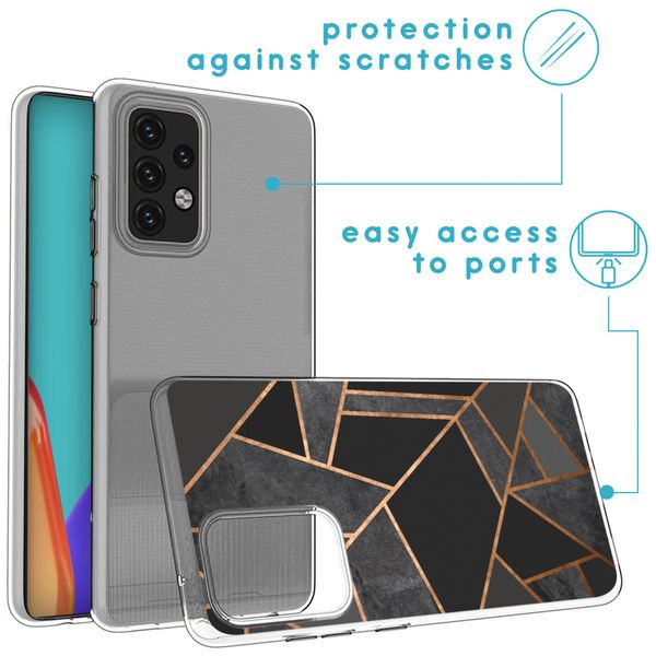 iMoshion Design hoesje voor Samsung Galaxy A52(s) (5G/4G) - Grafisch Koper / Zwart