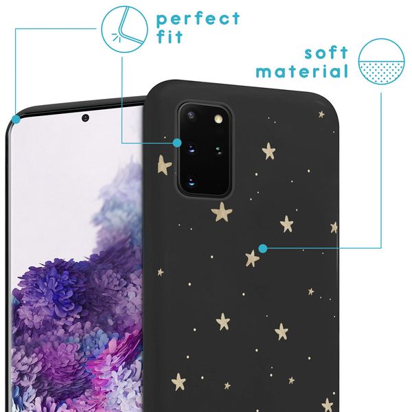 iMoshion Design hoesje Samsung Galaxy S20 Plus - Sterren / Zwart