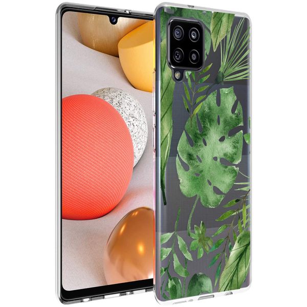 iMoshion Design hoesje Samsung Galaxy A42 - Bladeren - Groen