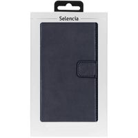 Selencia Echt Lederen Bookcase Galaxy Note 10 Plus - Donkerblauw