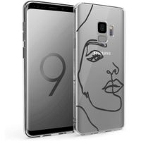 iMoshion Design hoesje Samsung Galaxy S9 - Abstract Gezicht - Zwart