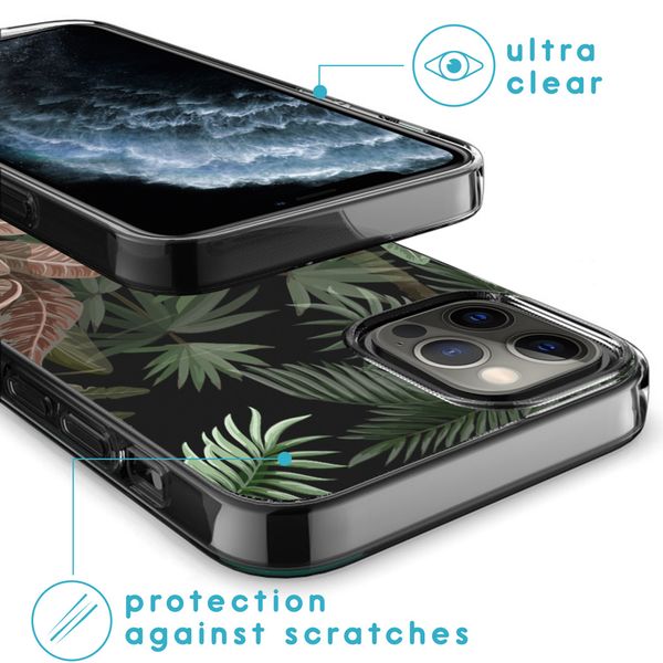 iMoshion Design hoesje iPhone 12 (Pro) - Jungle - Groen / Roze