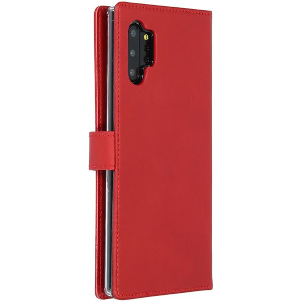 Selencia Echt Lederen Bookcase Samsung Galaxy Note 10 Plus - Rood