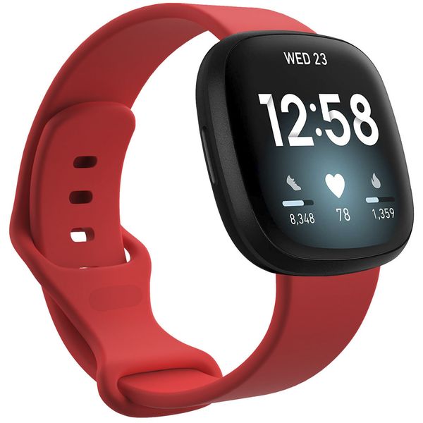 iMoshion Siliconen bandje Fitbit Sense / Versa 3 - Rood