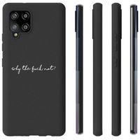 iMoshion Design hoesje Samsung Galaxy A42 - Why The Fuck Not - Zwart