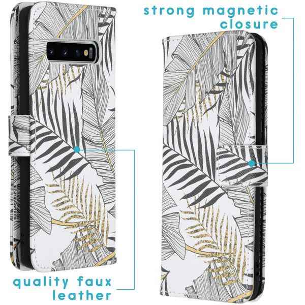 iMoshion Design Softcase Bookcase Galaxy S10 - Glamour Botanic