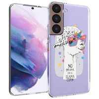 iMoshion Design hoesje Samsung Galaxy S22 - Llama - Wit