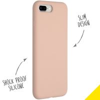 Accezz Liquid Silicone Backcover iPhone 8 Plus / 7 Plus - Pink Sand