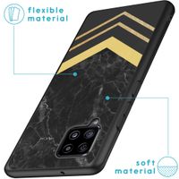 iMoshion Design hoesje Samsung Galaxy A42 - Marmer / Zwart