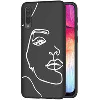 iMoshion Design hoesje Galaxy A50 / A30s - Abstract Gezicht - Wit