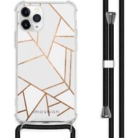 iMoshion Design hoesje met koord iPhone 11 Pro - Grafisch Koper - Wit / Goud