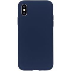 Accezz Liquid Silicone Backcover iPhone Xs / X - Blauw