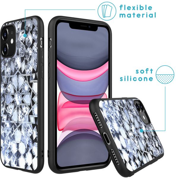 iMoshion Design hoesje iPhone 11 - Grafisch - Zilver Bling