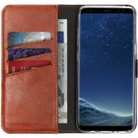 Selencia Echt Lederen Bookcase Samsung Galaxy S8