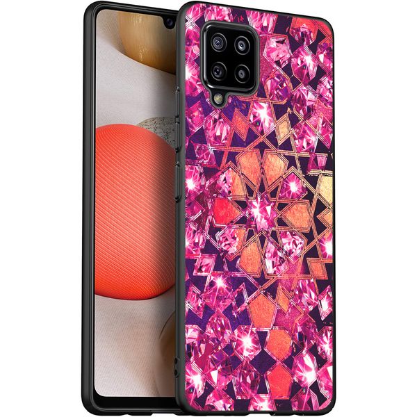 iMoshion Design hoesje Samsung Galaxy A42 - Grafisch - Roze Bling