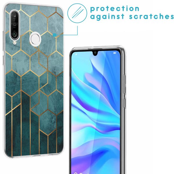 iMoshion Design hoesje Huawei P30 Lite - Patroon - Groen