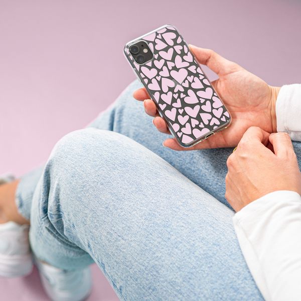 iMoshion Design hoesje iPhone Xr - Hartjes - Roze