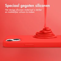 Accezz Liquid Silicone Backcover iPhone 12 (Pro) - Rood