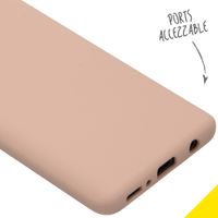 Accezz Liquid Silicone Backcover Samsung Galaxy A41 - Roze