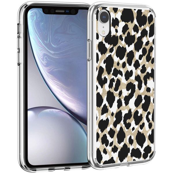 iMoshion Design hoesje iPhone Xr - Luipaard / Zwart