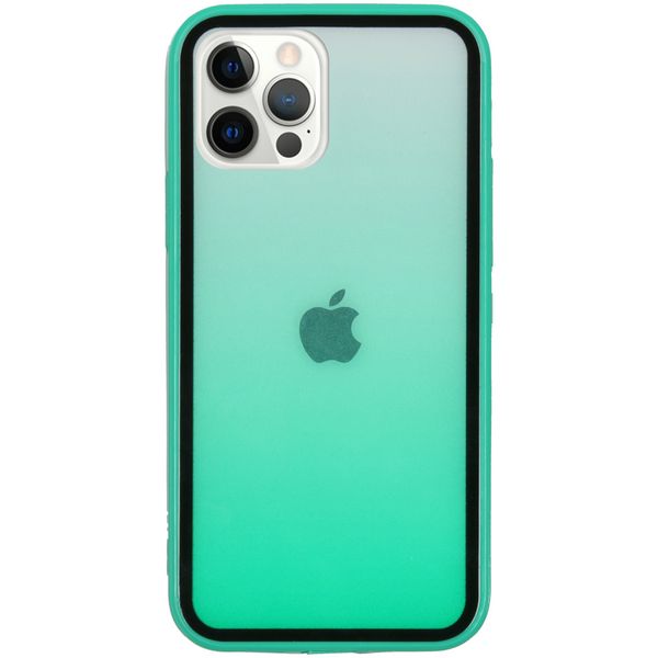 Gradient Backcover iPhone 12 (Pro) - Groen