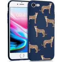 iMoshion Design hoesje iPhone SE (2022 / 2020) / 8 / 7 - Luipaard - Blauw