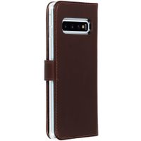 Selencia Echt Lederen Bookcase Samsung Galaxy S10