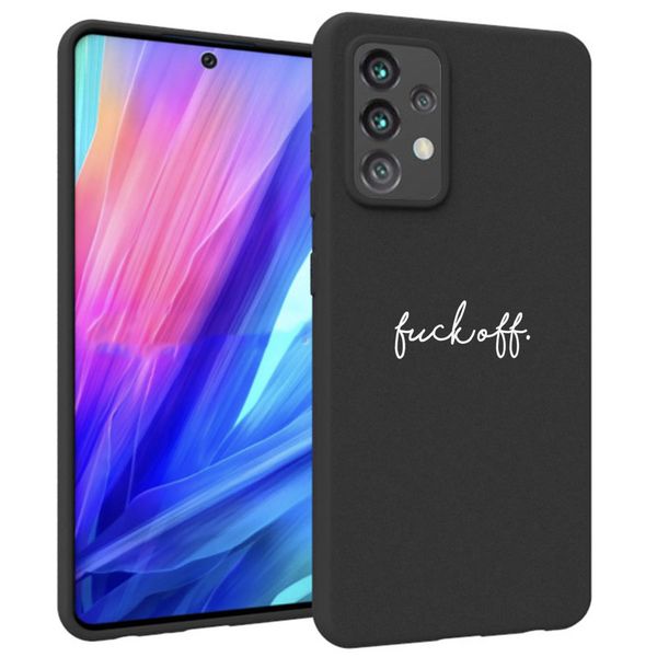 iMoshion Design hoesje Samsung Galaxy A52(s) (5G/4G) - Fuck Off - Zwart