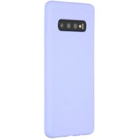 Accezz Liquid Silicone Backcover Samsung Galaxy S10 Plus - Paars