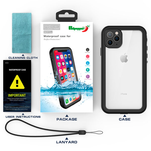 Redpepper Dot Plus Waterproof Backcover iPhone 11 - Zwart