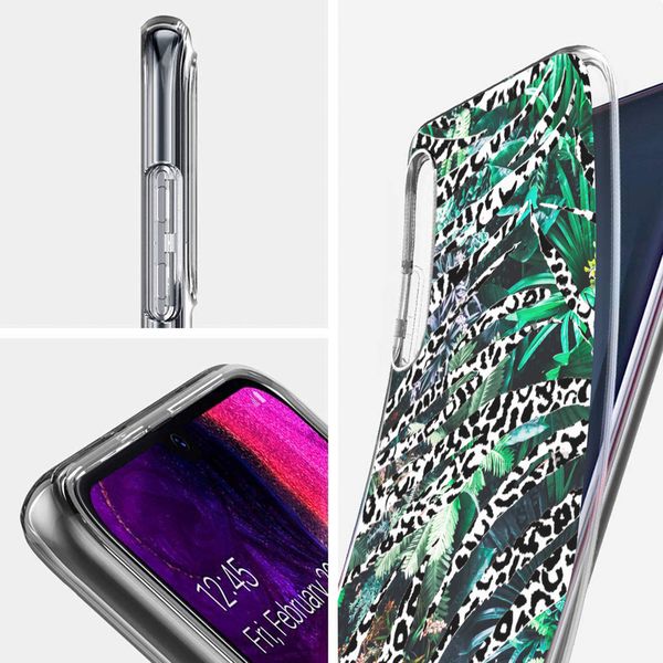 iMoshion Design hoesje Galaxy A50 / A30s - Jungle - Wit / Zwart