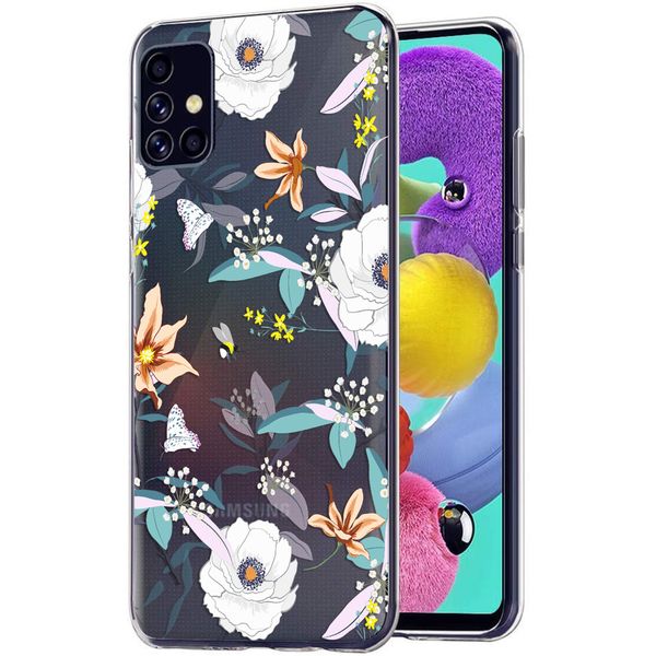 iMoshion Design hoesje Samsung Galaxy A51 - Bloem - Wit