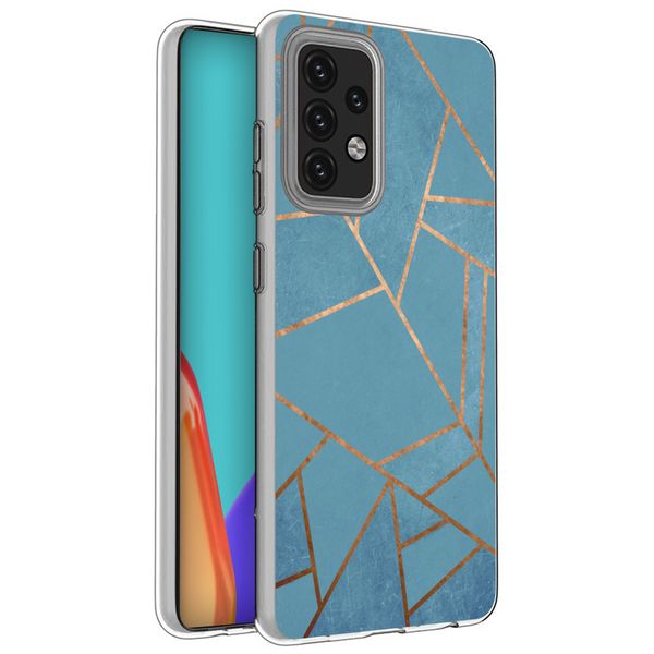 iMoshion Design hoesje voor Samsung Galaxy A52(s) (5G/4G) - Grafisch Koper / Blauw