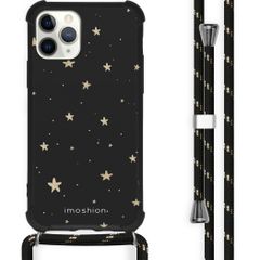 iMoshion Design hoesje met koord iPhone 11 Pro Max - Sterren - Zwart / Goud