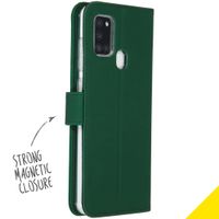 Accezz Wallet Softcase Bookcase Samsung Galaxy A21s - Groen