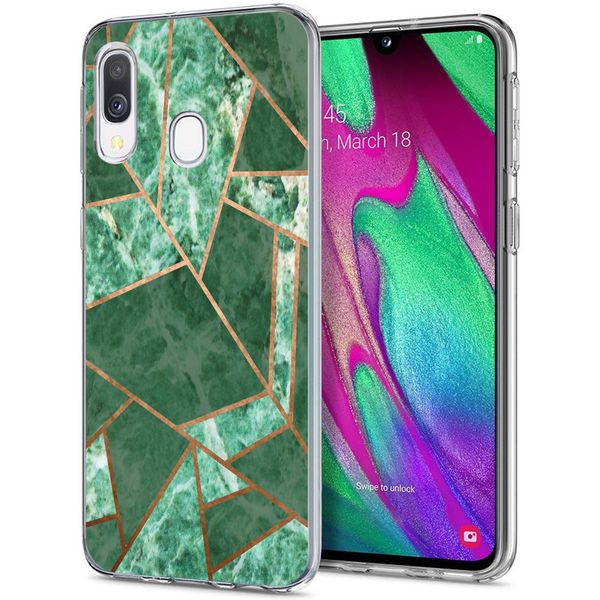 iMoshion Design hoesje Samsung Galaxy A20e - Grafisch Koper / Groen