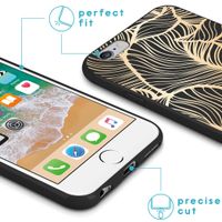 iMoshion Design hoesje iPhone 6 / 6s - Bladeren / Zwart