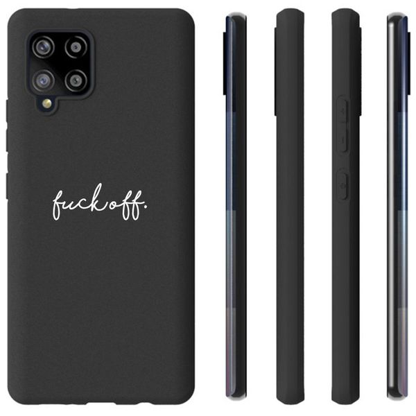 iMoshion Design hoesje Samsung Galaxy A42 - Fuck Off - Zwart