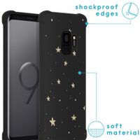 iMoshion Design hoesje met koord Samsung Galaxy S9 - Sterren - Zwart / Goud