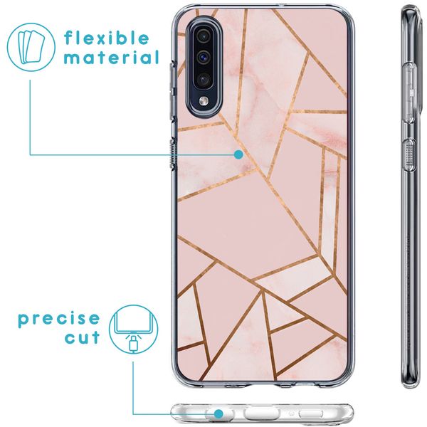 iMoshion Design hoesje Samsung Galaxy A50 / A30s - Grafisch Koper / Roze